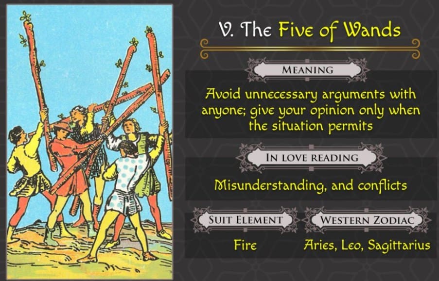 5 Of Wands Tarot Card Meaning: Embracing Healthy Conflict And Competition