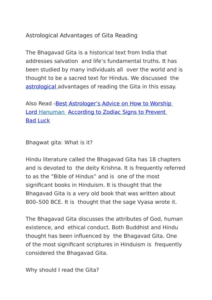 Astrological Benefits Of Reading Gita: Finding Spiritual Guidance In Ancient Wisdom