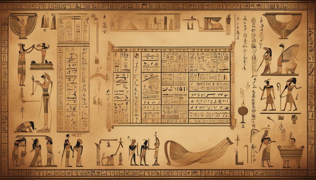 Egyptian numerology chart