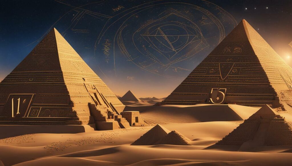 Egyptian numerology pyramids