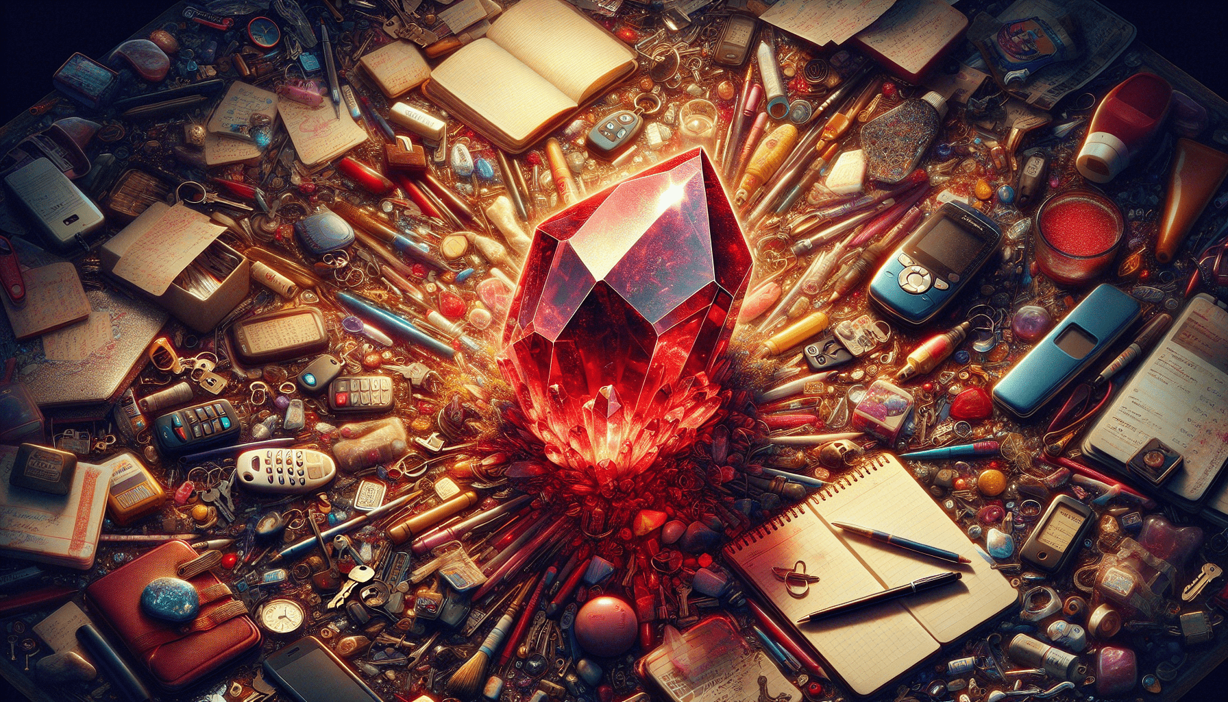 Red Healing Crystals and the Art of Misplacing Things